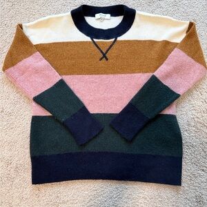 100% Cashmere Madewell Colorful Striped Women's Sweater